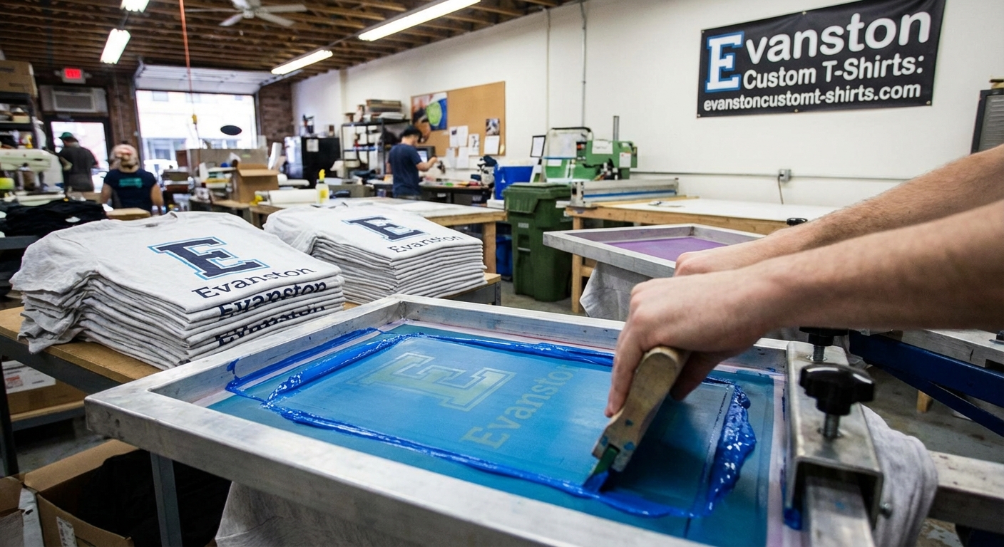 Professional t-shirt printing serving Evanston and Northwestern University